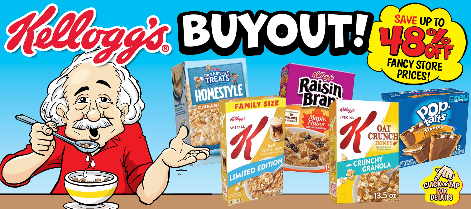 Kellogg's Breakfast Buyout - up to 48% off the fancy stores!