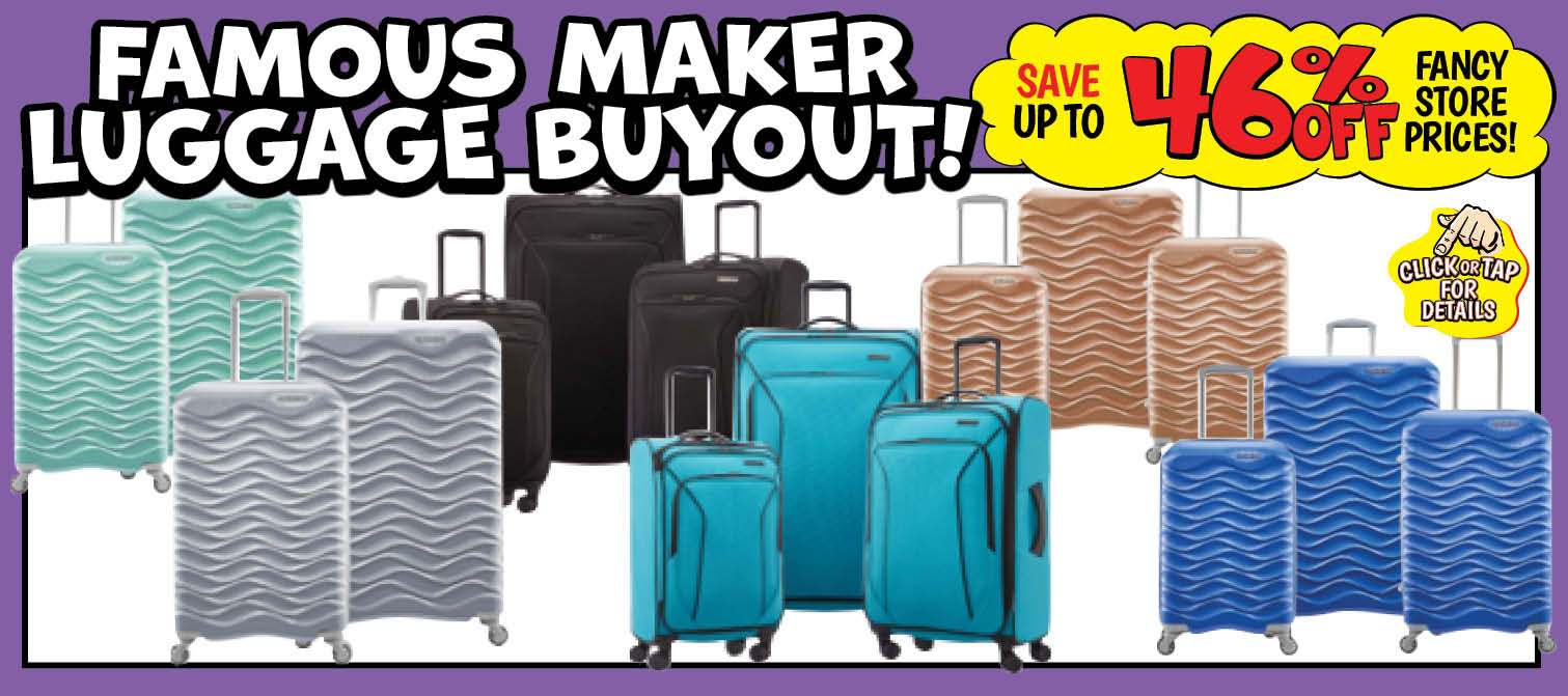 Ollie's is your DESTINATION for Brand Name Luggage Deals!