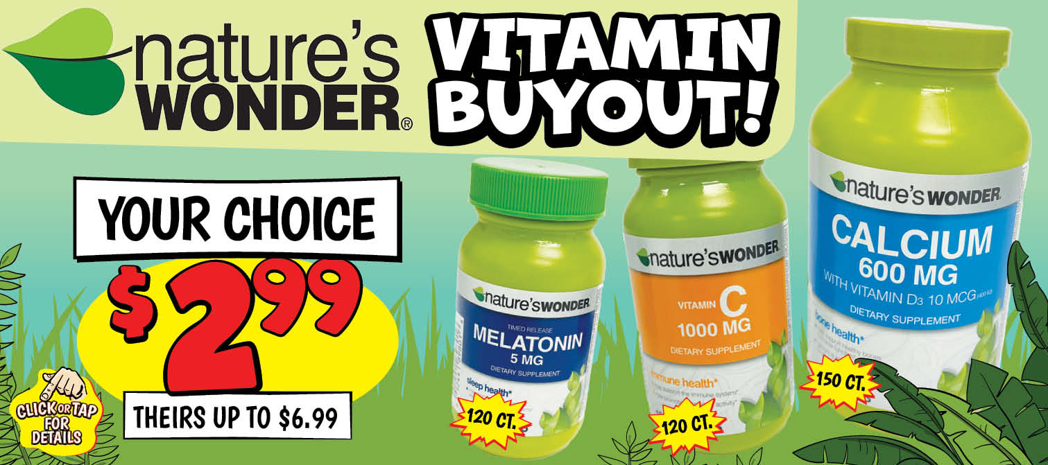 Wonderfully Low Prices on Vitamins!