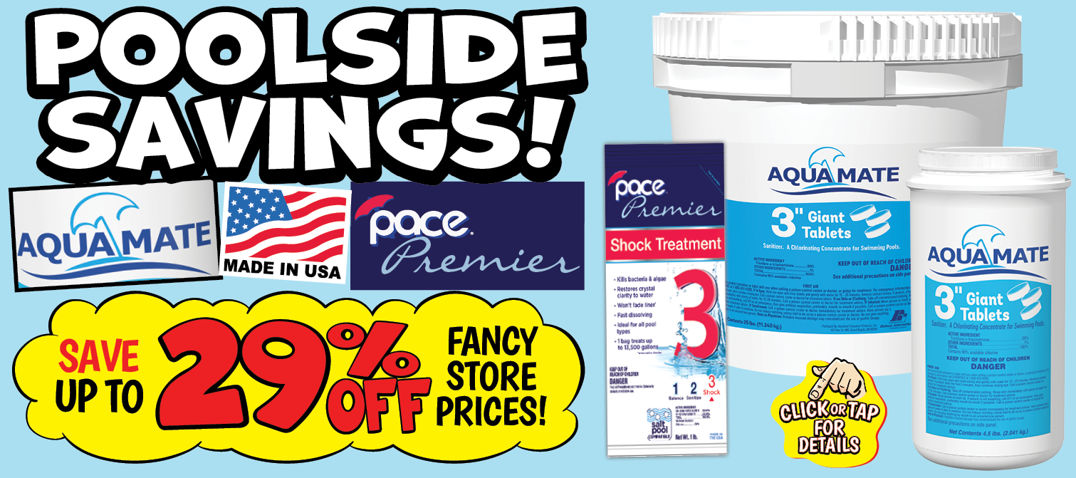 Poolside savings up to 29% off their prices!