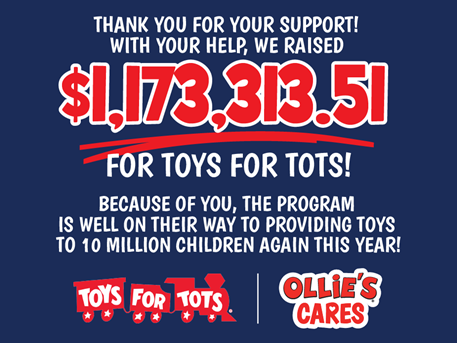 Image of Ollie's partners with Marine Toys for Tots Program